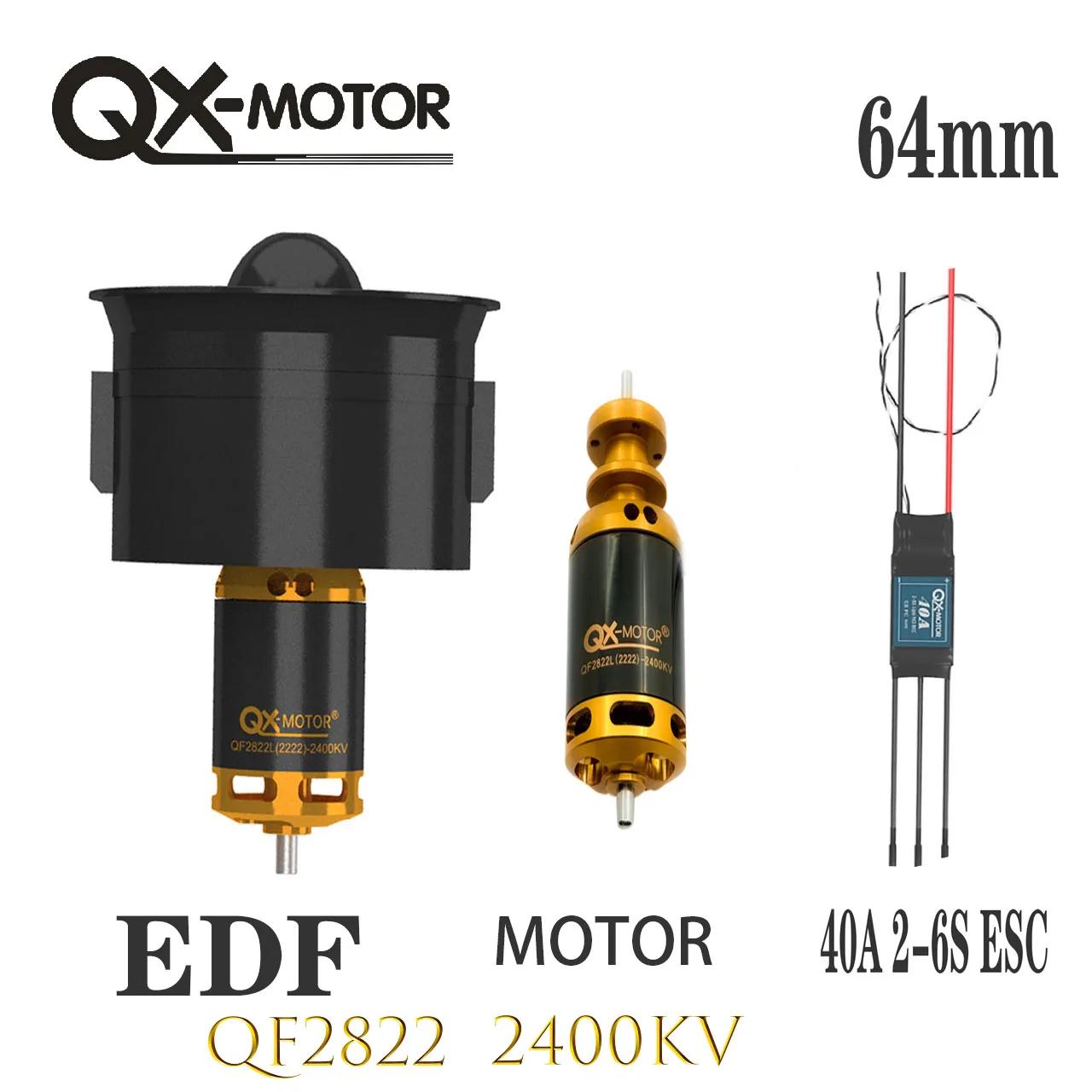 QX-MOTOR EDF 5 ̵ Ʈ ǳ, QF2822 2400KV 귯ø , 40A 6s ESC, RC   峭 ǰ, 64mm